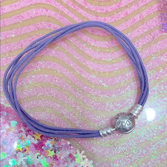 Pandora cord multi strand bracelet Violet - Picture 1 of 4